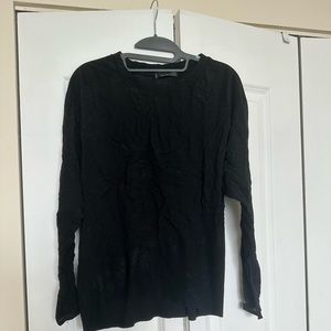 Black two tone material blouse